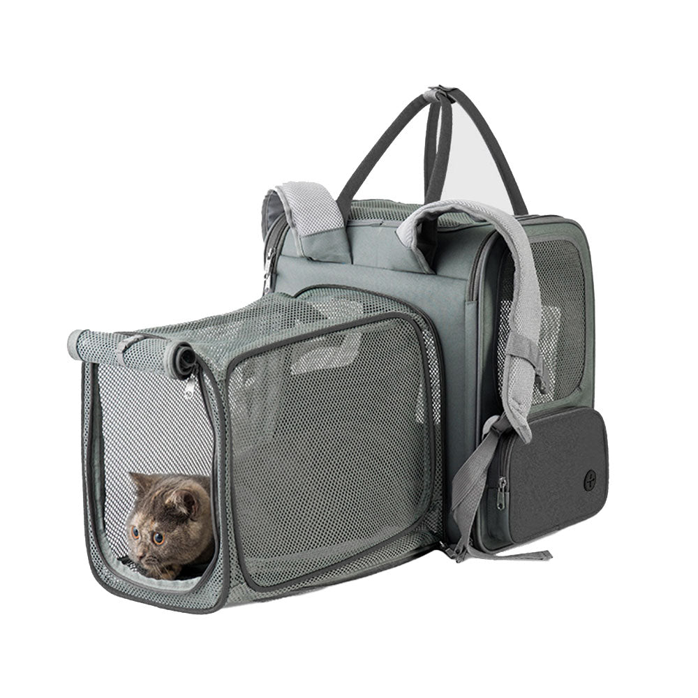 PETSWOL Expandable Pet Carrier Backpack