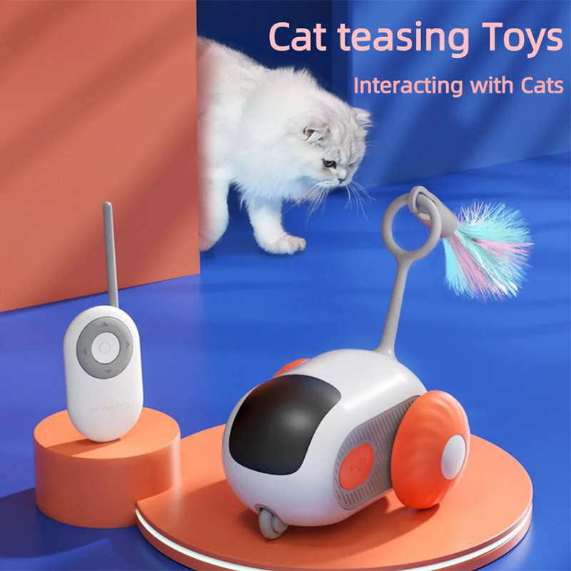 Rechargeable Interactive Remote Control Toy Car for Cats