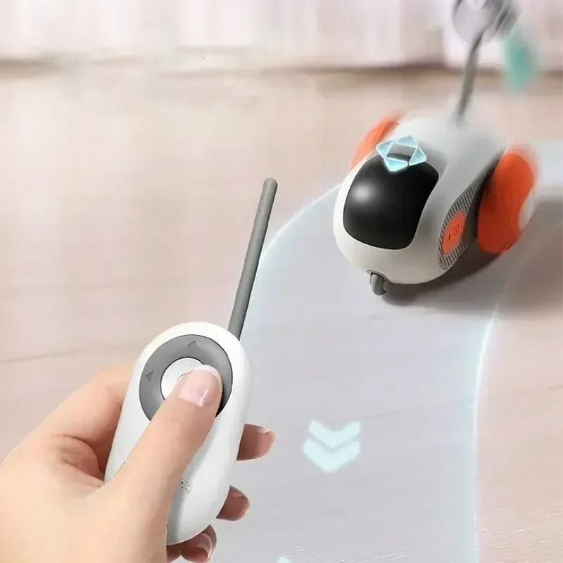 Rechargeable Interactive Remote Control Toy Car for Cats