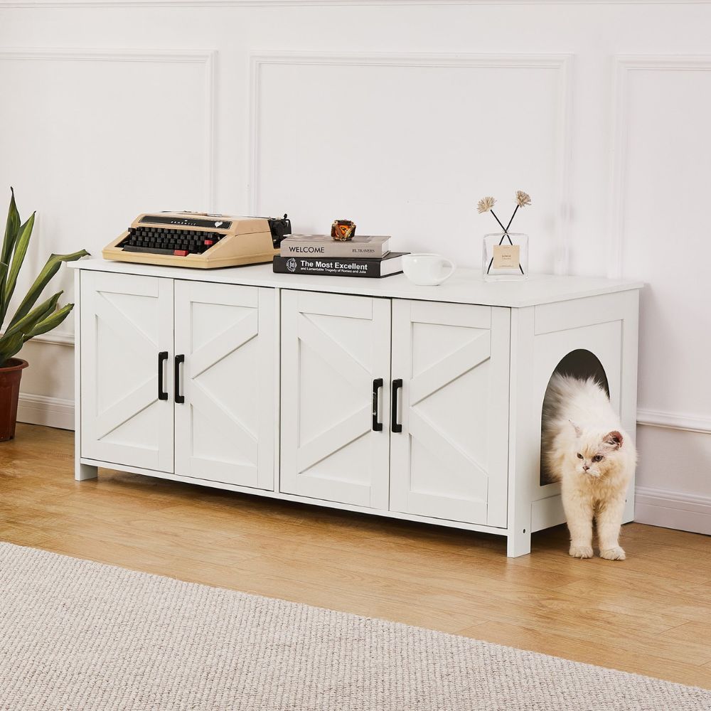 Cat Litter Box Enclosure for 2 Cats Litter Box Furniture