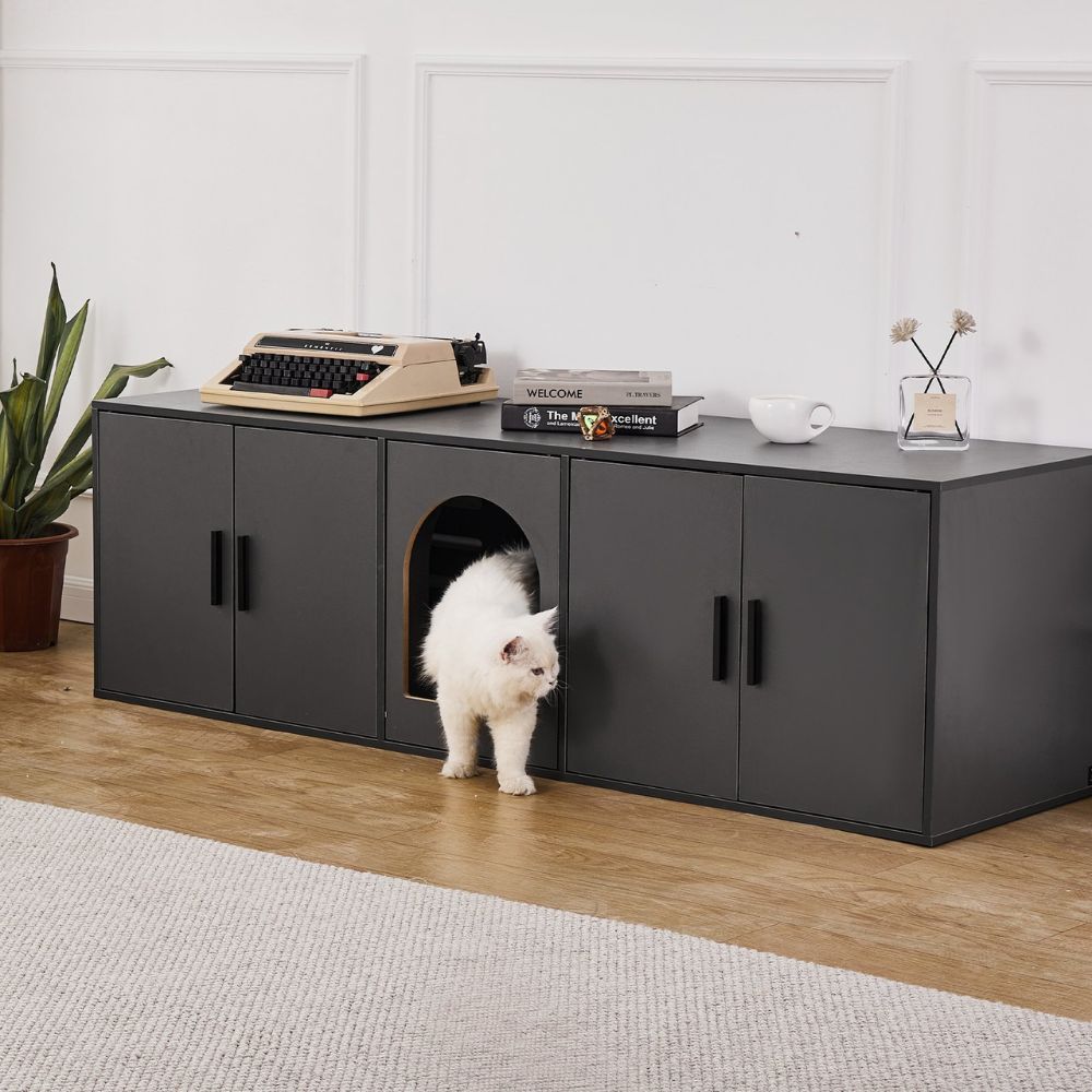 Cat Litter Box Enclosure for 2 Cats Litter Box Furniture