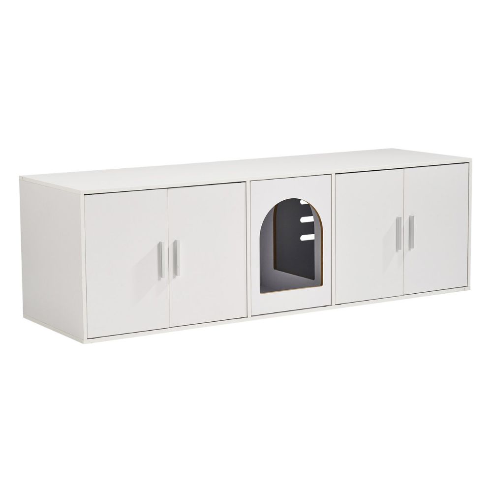 Cat Litter Box Enclosure for 2 Cats Litter Box Furniture