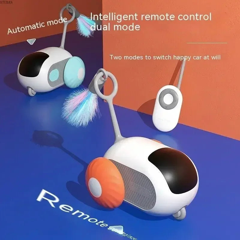Rechargeable Interactive Remote Control Toy Car for Cats