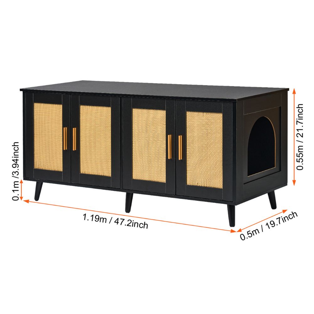 Cat Litter Box Enclosure for 2 Cats Litter Box Furniture