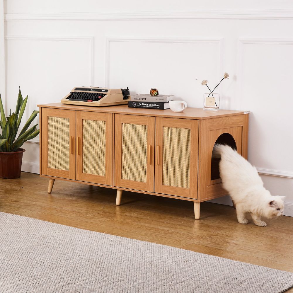 Cat Litter Box Enclosure for 2 Cats Litter Box Furniture
