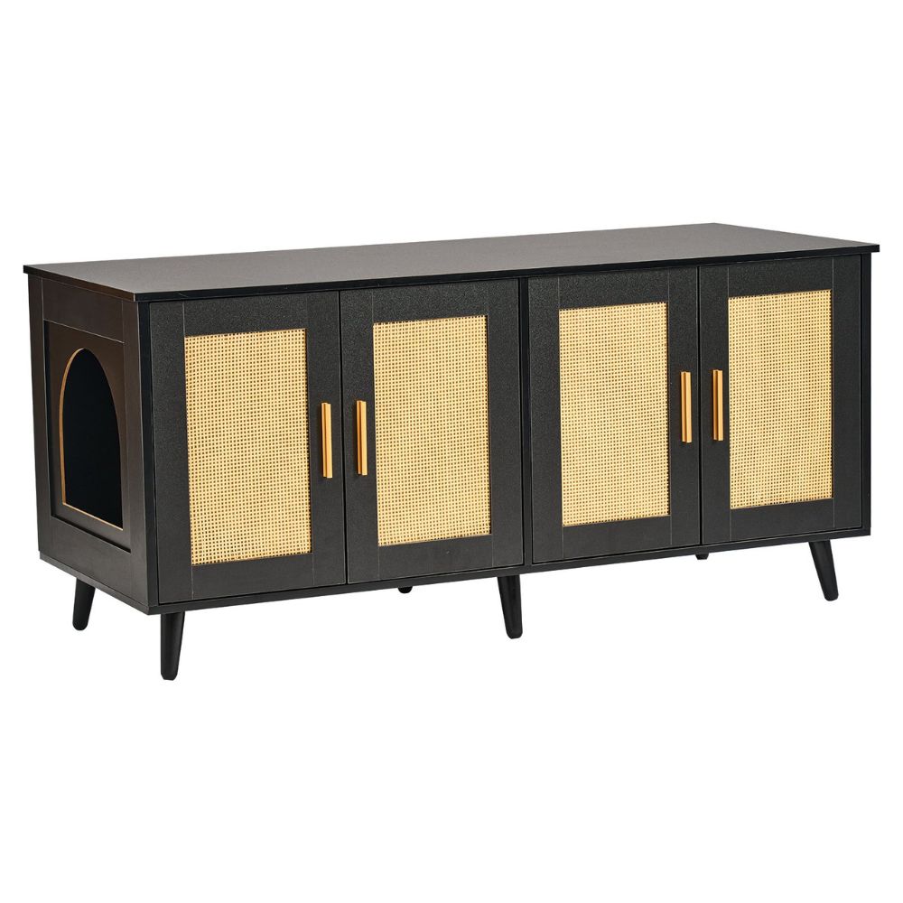 Cat Litter Box Enclosure for 2 Cats Litter Box Furniture