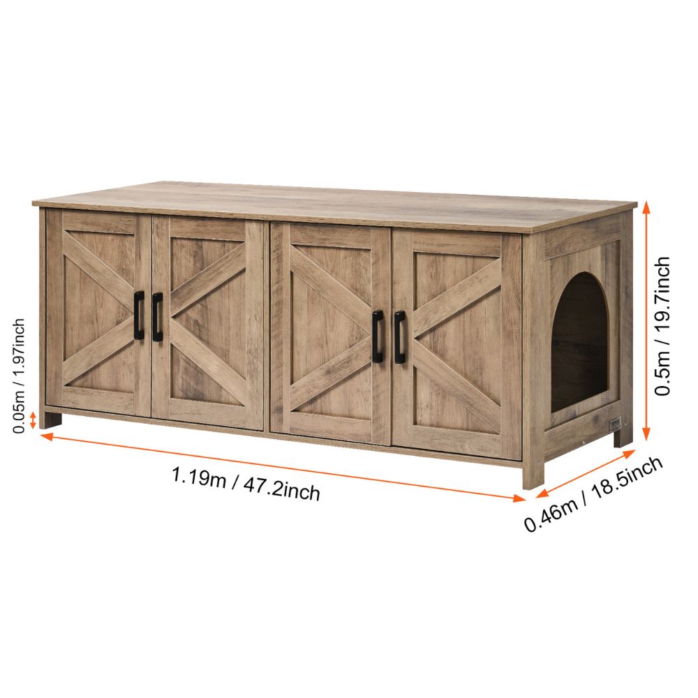 Cat Litter Box Enclosure for 2 Cats Litter Box Furniture