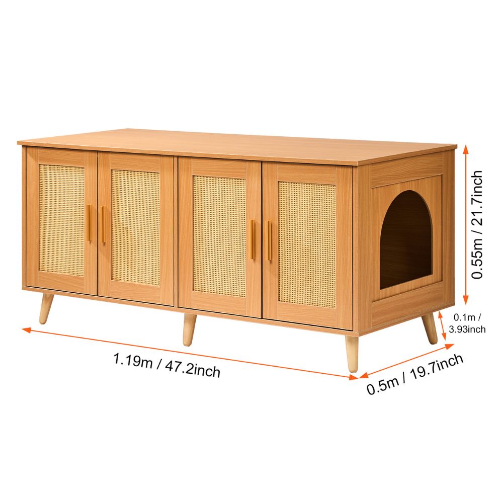 Cat Litter Box Enclosure for 2 Cats Litter Box Furniture