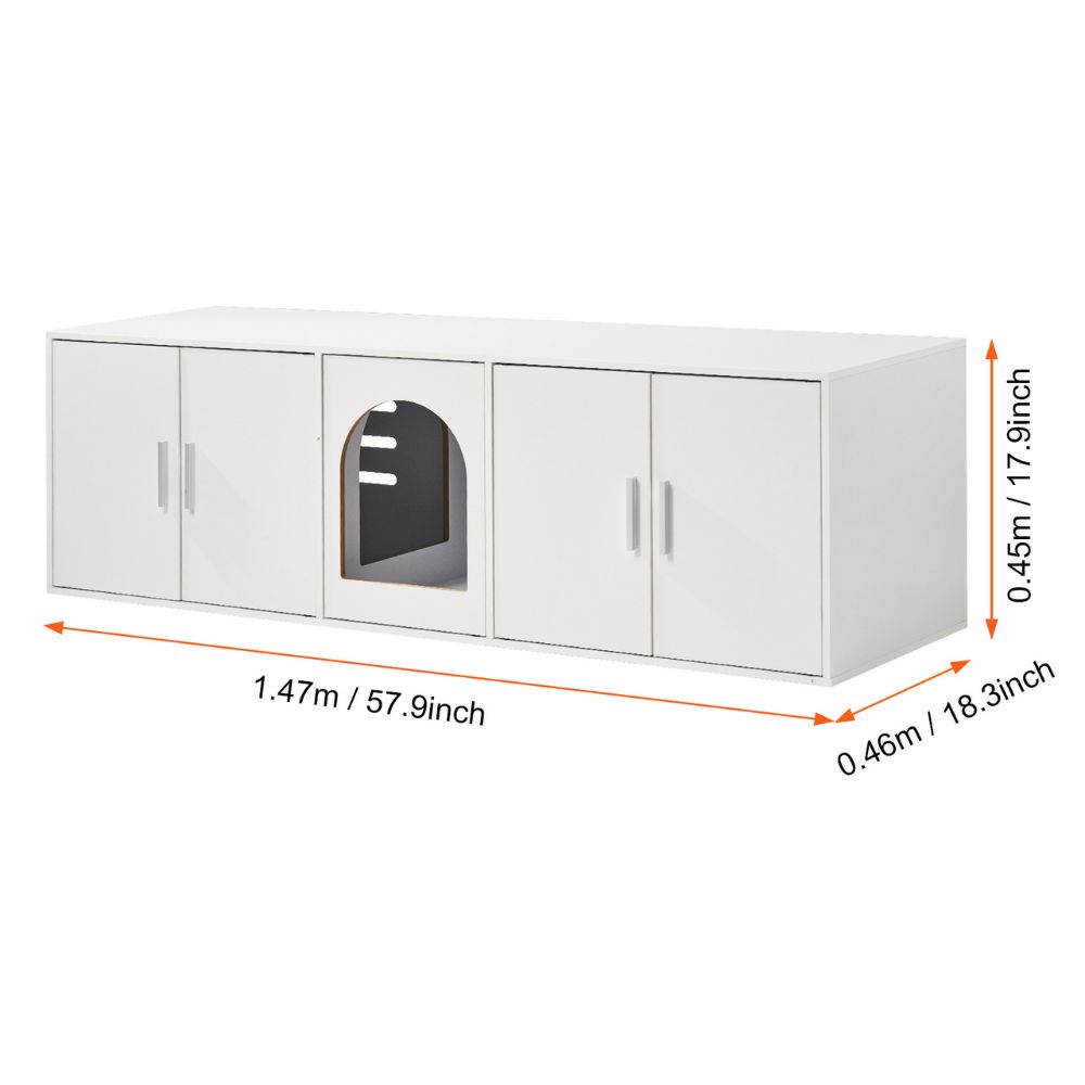 Cat Litter Box Enclosure for 2 Cats Litter Box Furniture