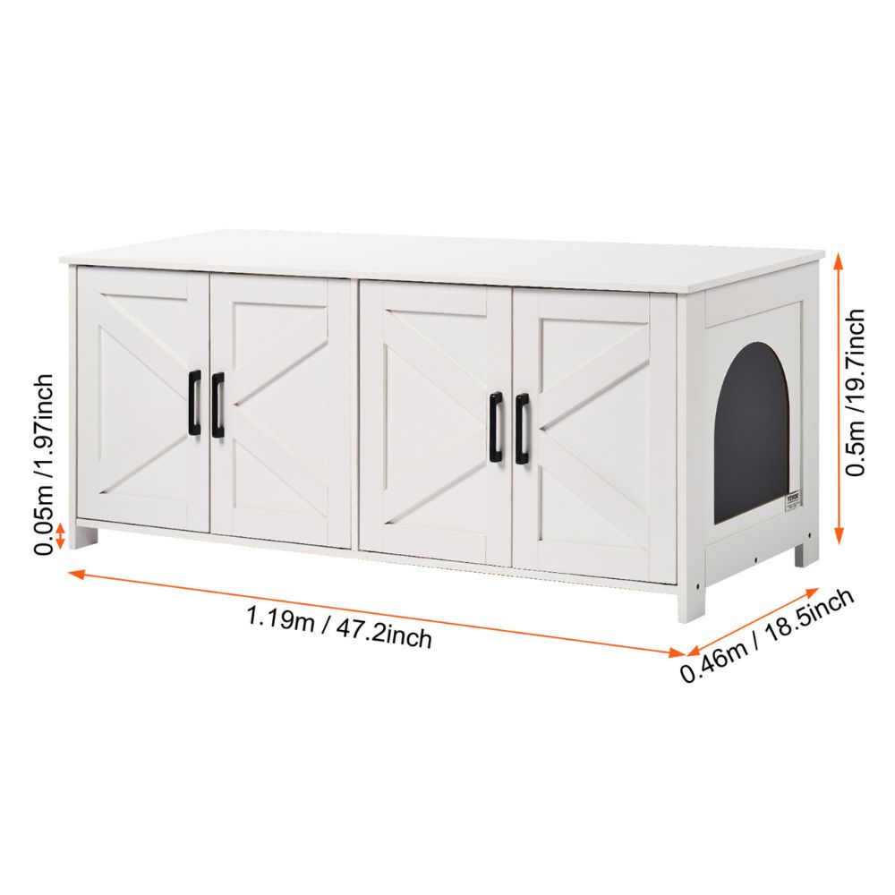 Cat Litter Box Enclosure for 2 Cats Litter Box Furniture