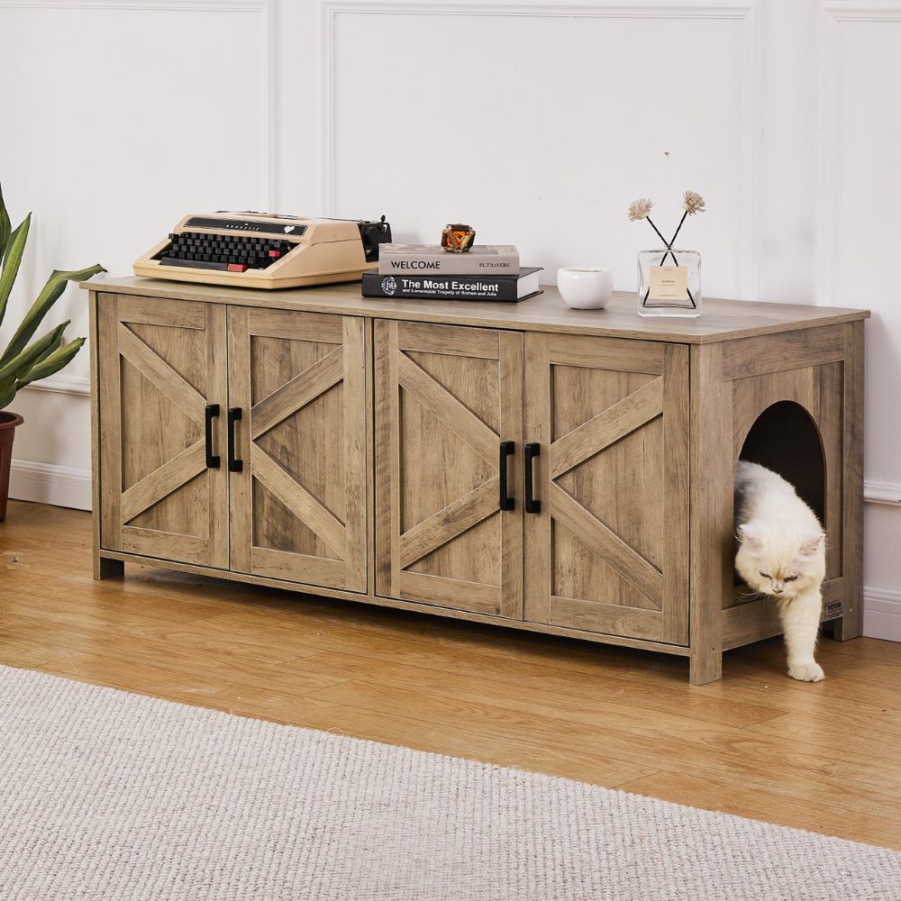 Cat Litter Box Enclosure for 2 Cats Litter Box Furniture