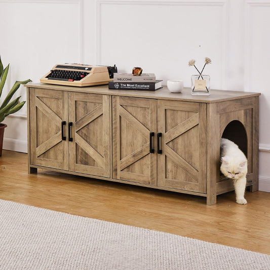 Cat Litter Box Enclosure for 2 Cats Litter Box Furniture