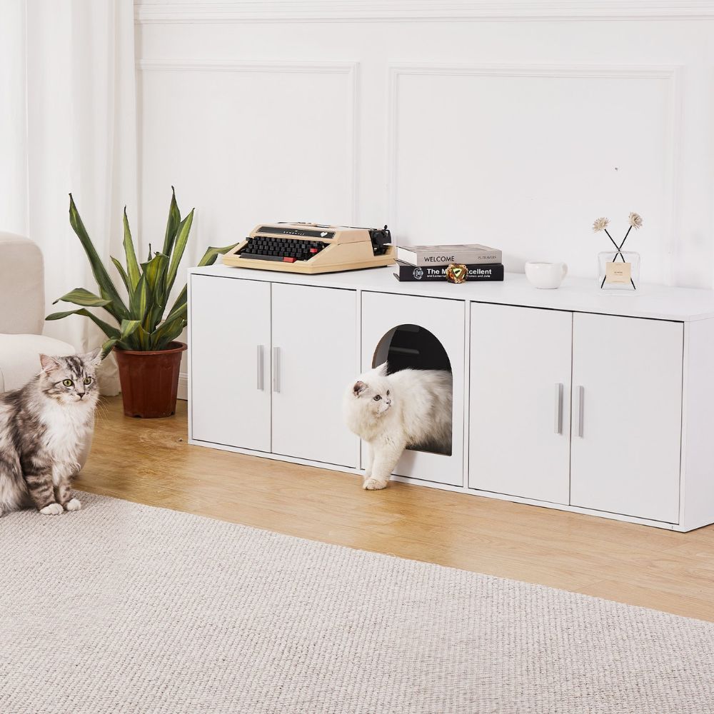 Cat Litter Box Enclosure for 2 Cats Litter Box Furniture