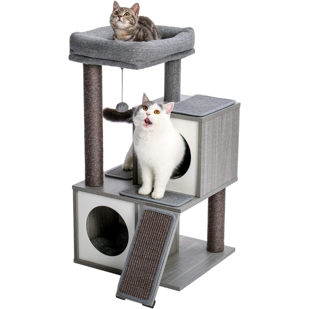 Cat Tree House Condo Cat’s Activity Center with Double Condo